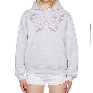 Praying grey butterfly hoodie